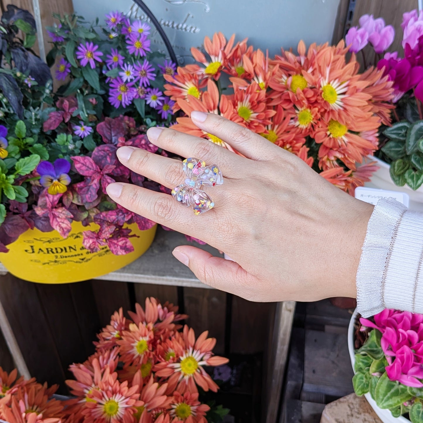 キャンディポップ・クリアリボンリング