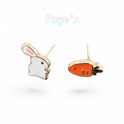 うさぎとにんじんの仲良しピアス