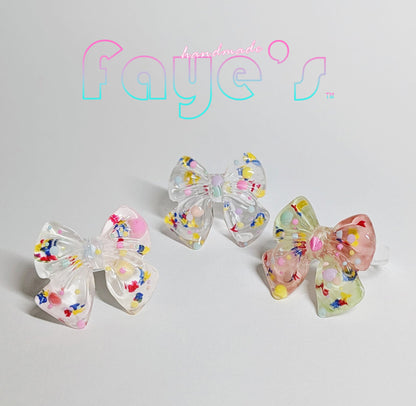 キャンディポップ・クリアリボンリング