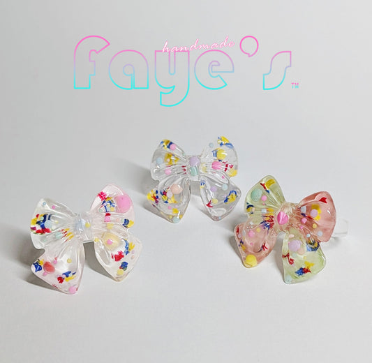 キャンディポップ・クリアリボンリング