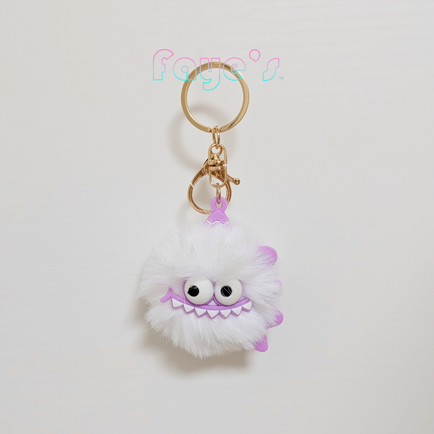 ふわふわモンスターキーホルダー（パープルマウス）