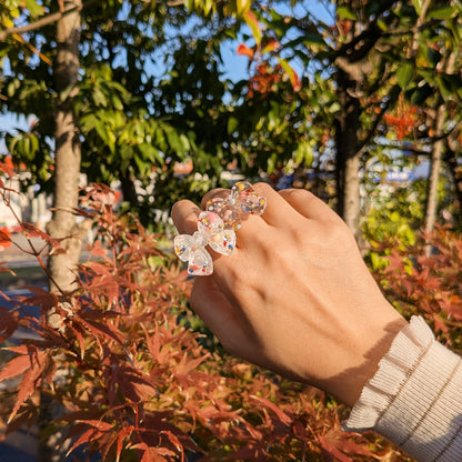 キャンディポップ・クリアリボンリング