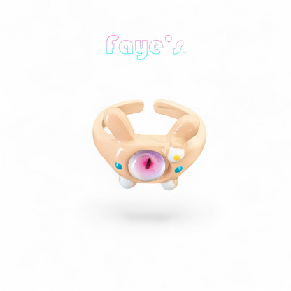 Little Monster Eye Ring ① (Beige)