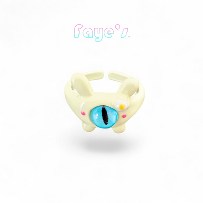 Little Monster Eye Ring ① (White)